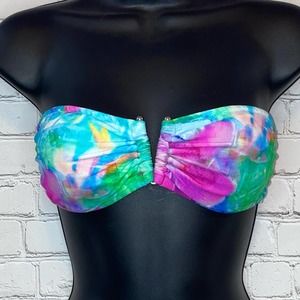 2 Chillies Tie Dye V Shape Strapless Bikini Top